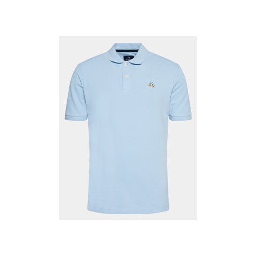La Martina Polo YMP002 PK001 Niebieski Slim Fit ze sklepu MODIVO w kategorii T-shirty męskie - zdjęcie 170072239