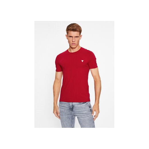 Guess T-Shirt M2YI24 J1314 Czerwony Slim Fit ze sklepu MODIVO w kategorii T-shirty męskie - zdjęcie 170072277