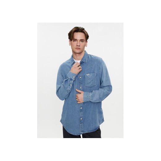 Wrangler Koszula jeansowa 112350578 Niebieski Regular Fit ze sklepu MODIVO w kategorii Koszule męskie - zdjęcie 170072388