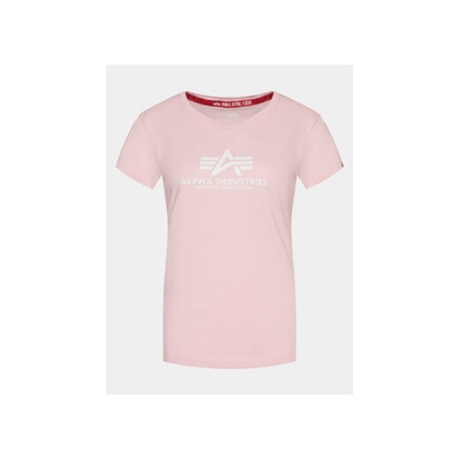 Alpha Industries T-Shirt New Basic 196051 Różowy Regular Fit ze sklepu MODIVO w kategorii Bluzki damskie - zdjęcie 170072676