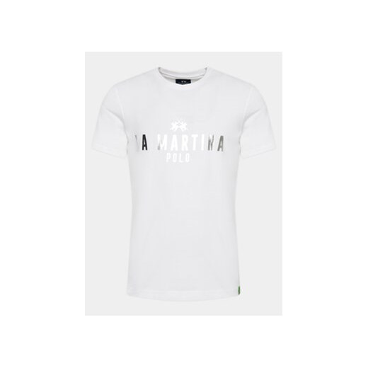 La Martina T-Shirt YMR322 JS206 Biały Regular Fit ze sklepu MODIVO w kategorii T-shirty męskie - zdjęcie 170073758