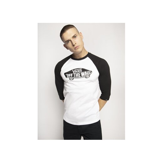 Vans Longsleeve Raglan Athletic VN000XXMYB21 Biały Slim Fit Vans L MODIVO