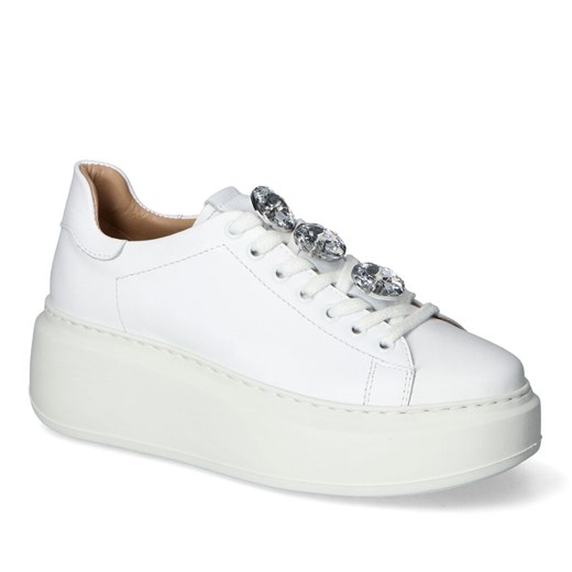 Sneakersy Fabio Fabrizi 990/K Białe lico ze sklepu Arturo-obuwie w kategorii Buty sportowe damskie - zdjęcie 170074108