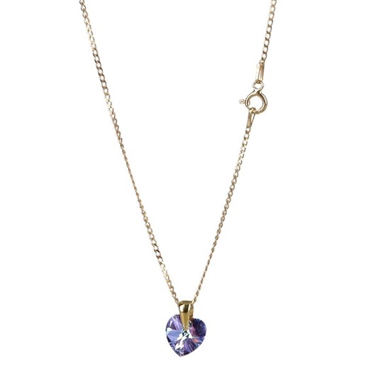Naszyjnik pozłacany Swarovski SERCE 14mm - TYMOTEO LOVE VITRAIL LIGHT Tymoteo Love uniwersalny Tymoteo.pl - sklep obuwniczy
