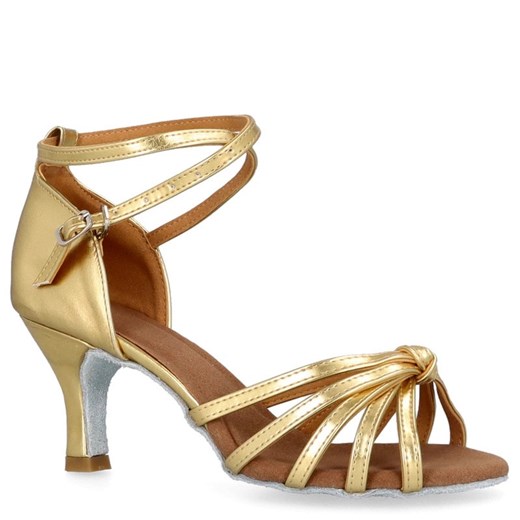 Profesjonalne elastyczne buty do tańca latino - TYMOTEO D6 Taneczne ZŁOTE  7CM ze sklepu Tymoteo.pl - sklep obuwniczy w kategorii Sandały damskie - zdjęcie 170084955
