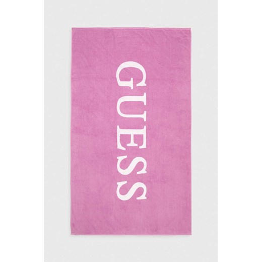 Guess ręcznik bawełniany kolor fioletowy E4GZ04 SG00P ze sklepu ANSWEAR.com w kategorii Ręczniki - zdjęcie 170093837