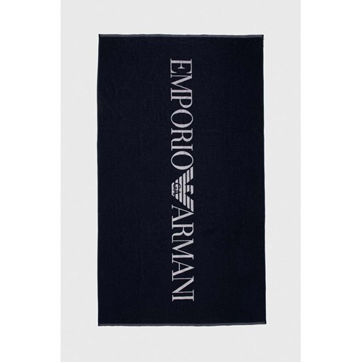 Emporio Armani Underwear ręcznik bawełniany kolor granatowy 231772 4R451 ze sklepu ANSWEAR.com w kategorii Ręczniki - zdjęcie 170093956