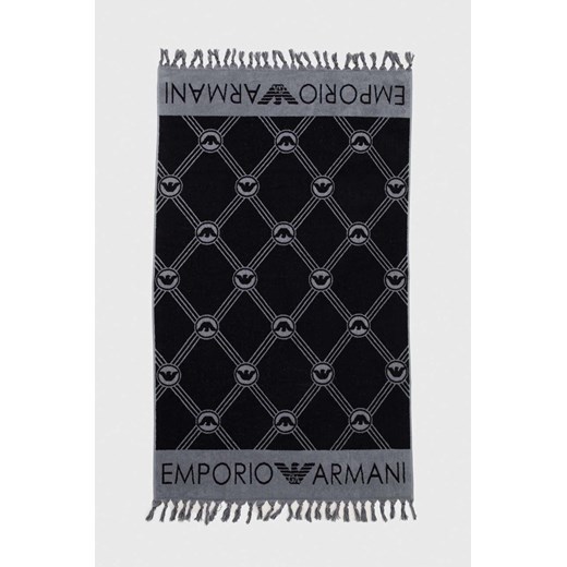 Emporio Armani Underwear ręcznik bawełniany kolor granatowy ze sklepu ANSWEAR.com w kategorii Ręczniki - zdjęcie 170094035