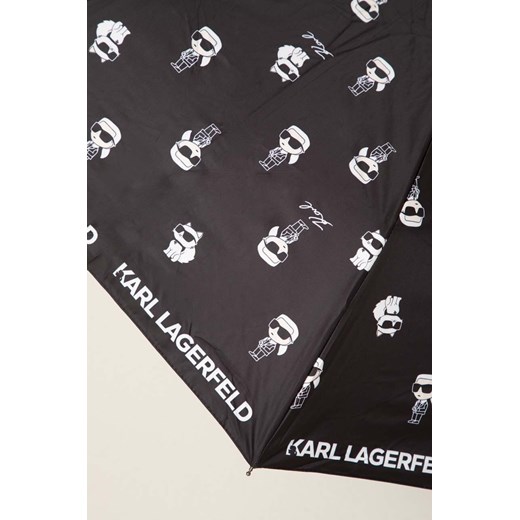Karl Lagerfeld parasol kolor czarny Karl Lagerfeld ONE ANSWEAR.com