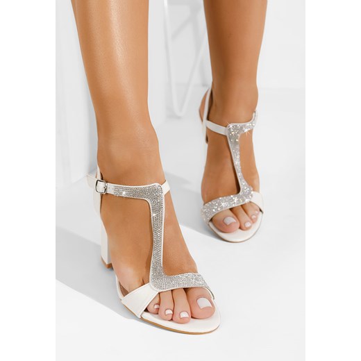Białe eleganckie sandały Priscilla V2 ze sklepu Zapatos w kategorii Sandały damskie - zdjęcie 170094197