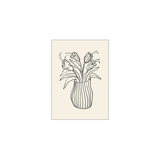 H & M - Affordable Art Prints - Vase Sketch - Biały H & M 30x40 H&M