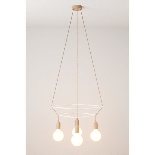 H & M - Cage 4-fall Lamp With Light Bulbs - Biały H & M One Size H&M