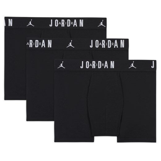 Bokserki dla dużych dzieci Jordan Dri-FIT Flight Essentials (3 pary) - Czerń Jordan M Nike poland