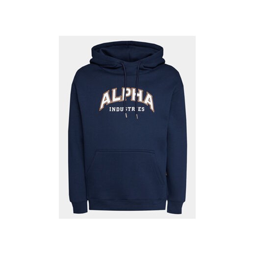 Alpha Industries Bluza College 146331 Granatowy Regular Fit ze sklepu MODIVO w kategorii Bluzy męskie - zdjęcie 170108765