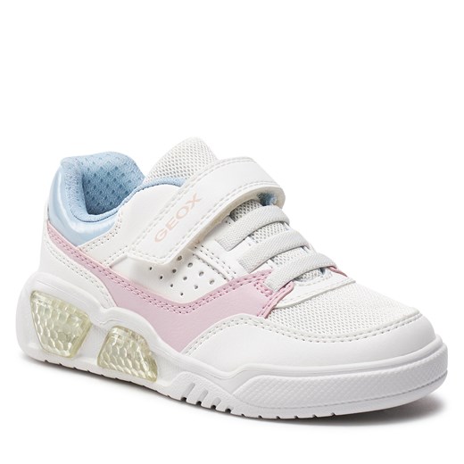 Sneakersy Geox J Illuminus Girl J45HPA 0BUAS C0406 S White/Pink Geox 28 eobuwie.pl