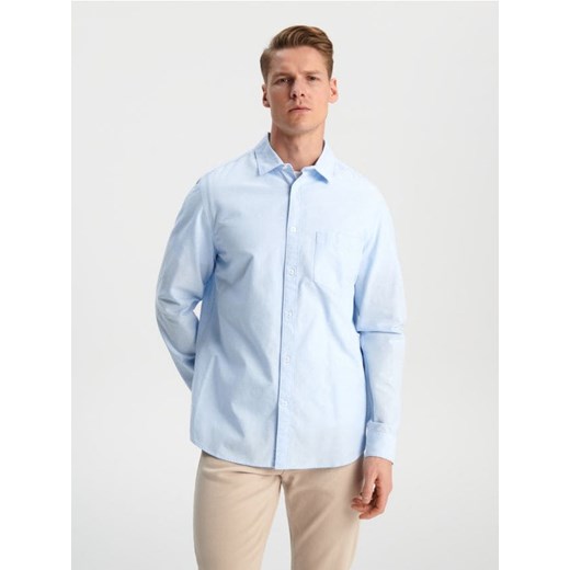 Sinsay - Koszula regular - błękitny ze sklepu Sinsay w kategorii Koszule męskie - zdjęcie 170111277