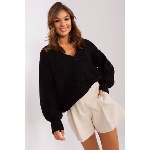 Damski sweter rozpinany z wełną o kroju oversize Badu one size 5.10.15