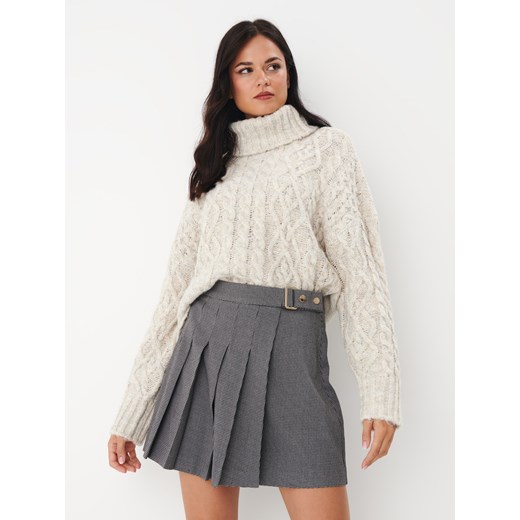 Mohito - Sweter z ozdobnym splotem - kremowy ze sklepu Mohito w kategorii Swetry damskie - zdjęcie 170111967