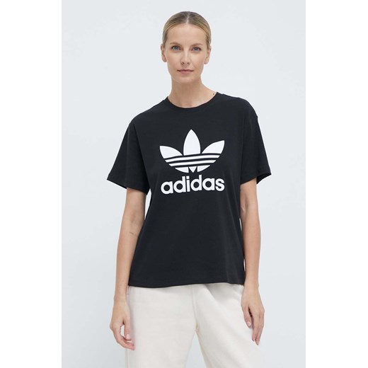 adidas Originals t-shirt Trefoil Tee damski kolor czarny IR9533 ze sklepu ANSWEAR.com w kategorii Bluzki damskie - zdjęcie 170116675