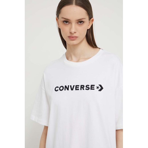 Bluzka damska Converse biała z bawełny 