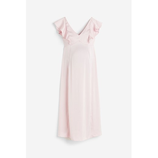 H & M - MAMA Sukienka z falbanami - Różowy ze sklepu H&M w kategorii Sukienki ciążowe - zdjęcie 170117376