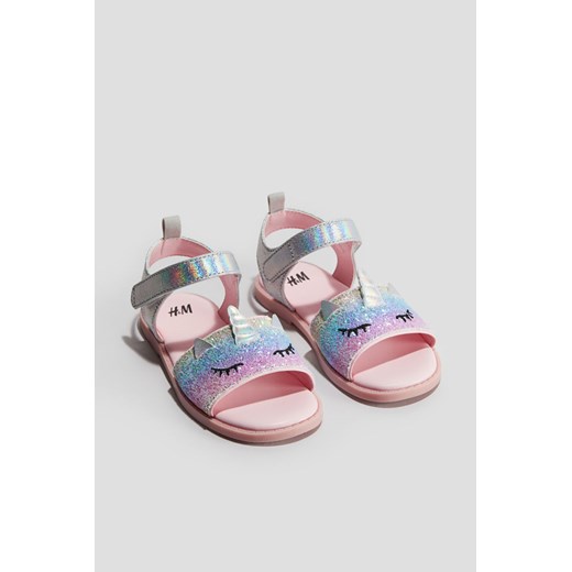 H & M - Sandały z aplikacją - Różowy ze sklepu H&M w kategorii Sandały dziecięce - zdjęcie 170117435