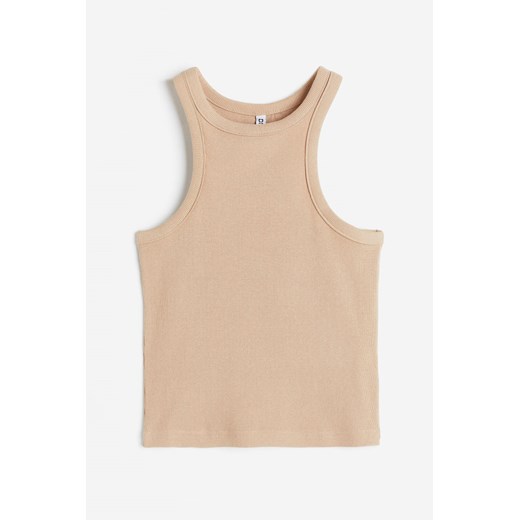 H & M - Krótka koszulka - Beżowy ze sklepu H&M w kategorii Bluzki damskie - zdjęcie 170117486