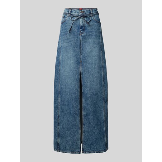 Spódnica jeansowa z wiązanym paskiem model ‘Getini’ XS Peek&Cloppenburg 