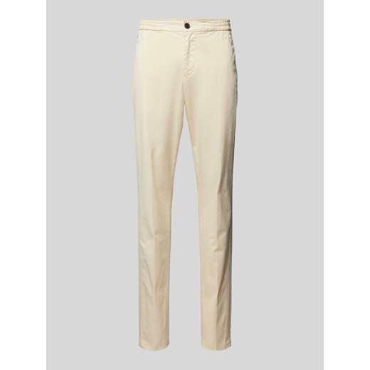 Chinosy o kroju slim fit z lamowanymi kieszeniami model 'CHELSEA' ze sklepu Peek&Cloppenburg  w kategorii Spodnie męskie - zdjęcie 170117606