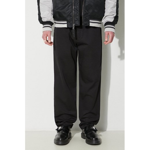 Universal Works spodnie bawełniane Military Chino kolor czarny w fasonie chinos 120.BLACK ze sklepu PRM w kategorii Spodnie męskie - zdjęcie 170121547