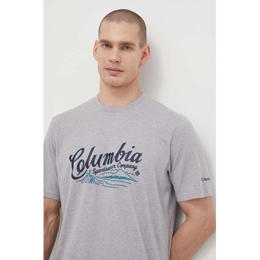 Columbia t-shirt męski z krótkim rękawem szary 