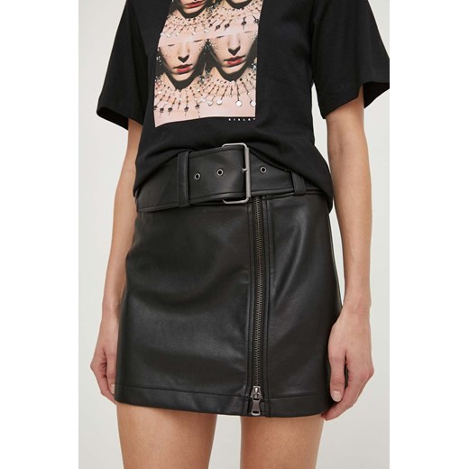 Sisley spódnica kolor czarny mini prosta ze sklepu ANSWEAR.com w kategorii Spódnice - zdjęcie 170121966