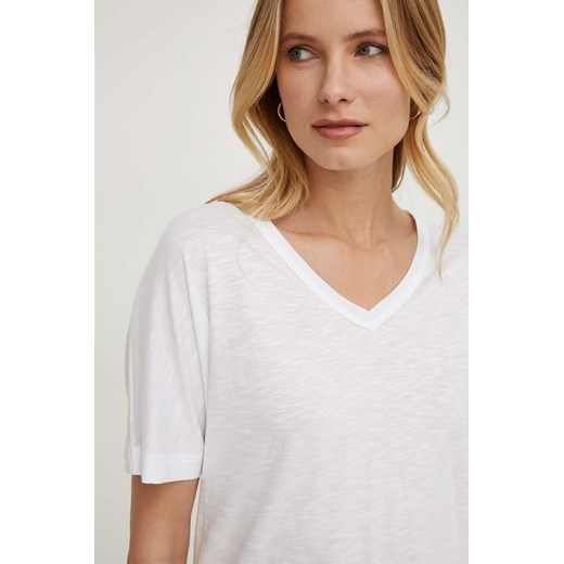 Geox t-shirt W4510C-T3093 W T-SHIRT damski kolor biały ze sklepu ANSWEAR.com w kategorii Bluzki damskie - zdjęcie 170122009
