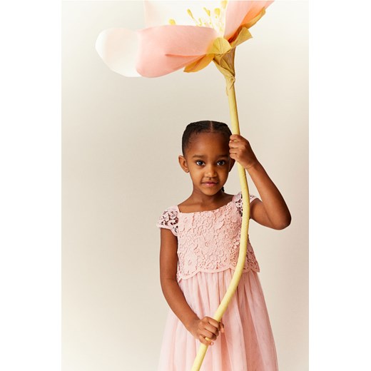 H & M - Sukienka z tiulem i koronką - Pomarańczowy ze sklepu H&M w kategorii Sukienki dziewczęce - zdjęcie 170122988
