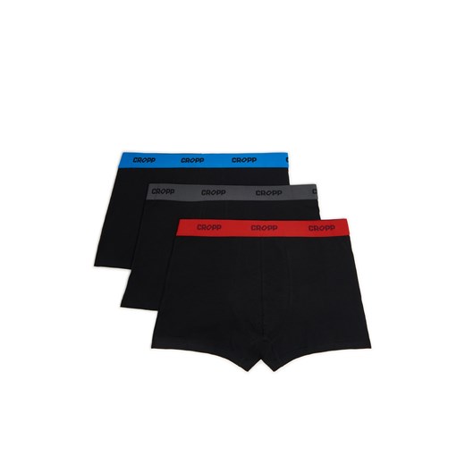Cropp - 3 pack czarnych bokserek basic - czerwony ze sklepu Cropp w kategorii Majtki męskie - zdjęcie 170124845