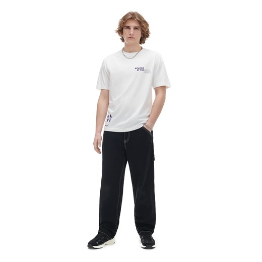 Cropp - Biała koszulka z nadrukiem - kremowy ze sklepu Cropp w kategorii T-shirty męskie - zdjęcie 170124849
