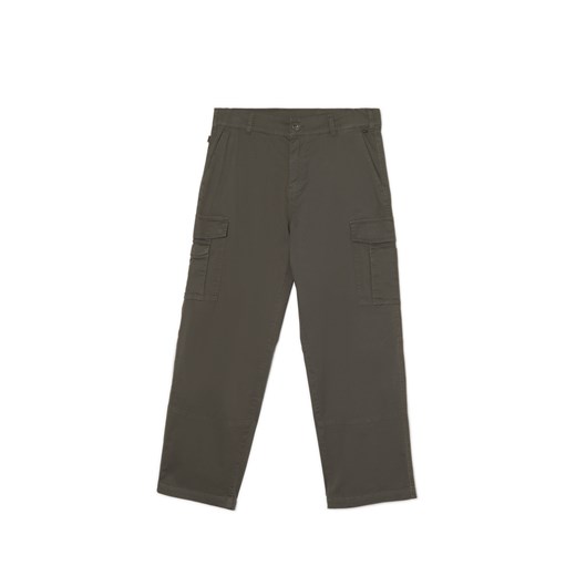 Cropp - Zielone spodnie wide leg - zielony ze sklepu Cropp w kategorii Spodnie męskie - zdjęcie 170124896