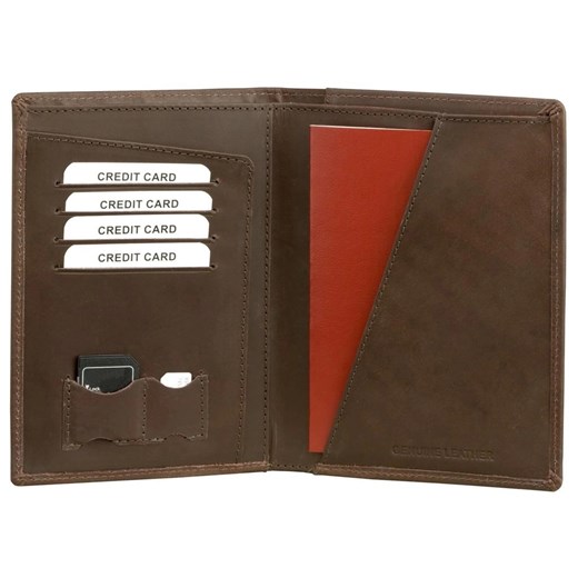 Skórzany portfel podróżny na karty zbliżeniowe oraz paszport biometryczny Koruma Uniwersalny Koruma ID Protection