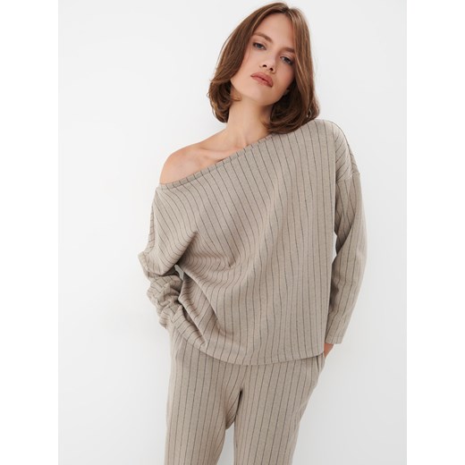 Mohito - Bluza w paski - beżowy Mohito XL wyprzedaż Mohito