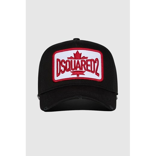 DSQUARED2 Czarna czapka z daszkiem z czerwonym logo ze sklepu outfit.pl w kategorii Czapki z daszkiem męskie - zdjęcie 170134816