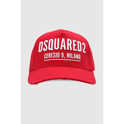 DSQUARED2 Czerwona czapka z daszkiem ceresio 9 ze sklepu outfit.pl w kategorii Czapki z daszkiem męskie - zdjęcie 170134828