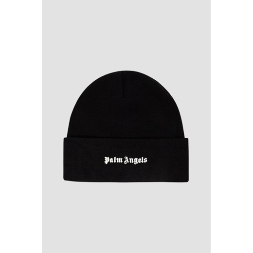 PALM ANGELS Czarna czapka z gumowym logo Palm Angels okazja outfit.pl
