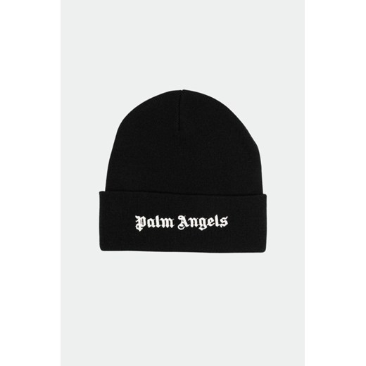 PALM ANGELS Czarna czapka z białym logo ze sklepu outfit.pl w kategorii Czapki zimowe męskie - zdjęcie 170134936