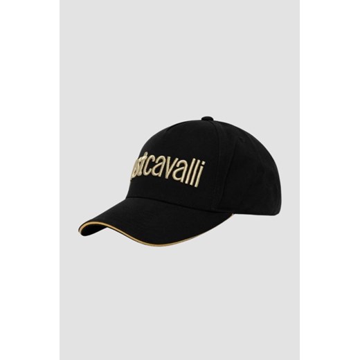 JUST CAVALLI Czarna czapka Logo Embroidery 3d Up Just Cavalli okazja outfit.pl