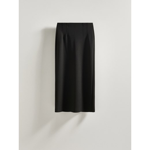 Reserved - Dopasowana spódnica midi - czarny ze sklepu Reserved w kategorii Spódnice - zdjęcie 170135315