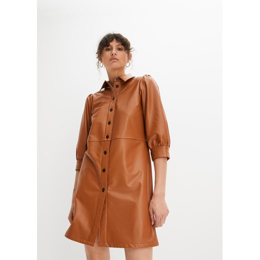 Sukienka ze sztucznej skóry 46 bonprix okazja