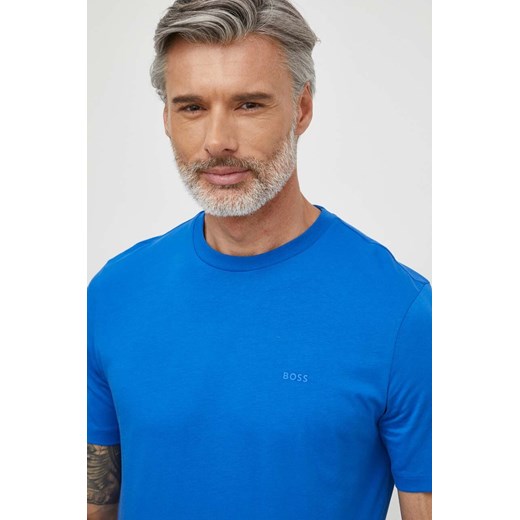 BOSS t-shirt bawełniany kolor turkusowy M ANSWEAR.com