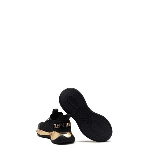 Buty sportowe męskie Plein Sport na jesień czarne sznurowane z tworzywa sztucznego 