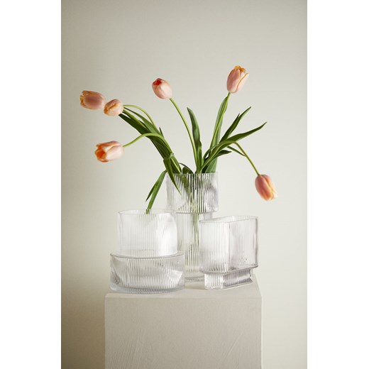 H & M - Duży wazon szklany - Biały ze sklepu H&M w kategorii Wazony - zdjęcie 170147957