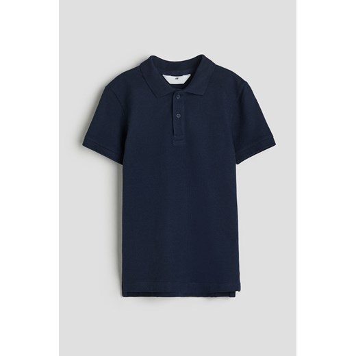 H & M - Top polo z bawełnianej piki - Niebieski ze sklepu H&M w kategorii T-shirty chłopięce - zdjęcie 170147966